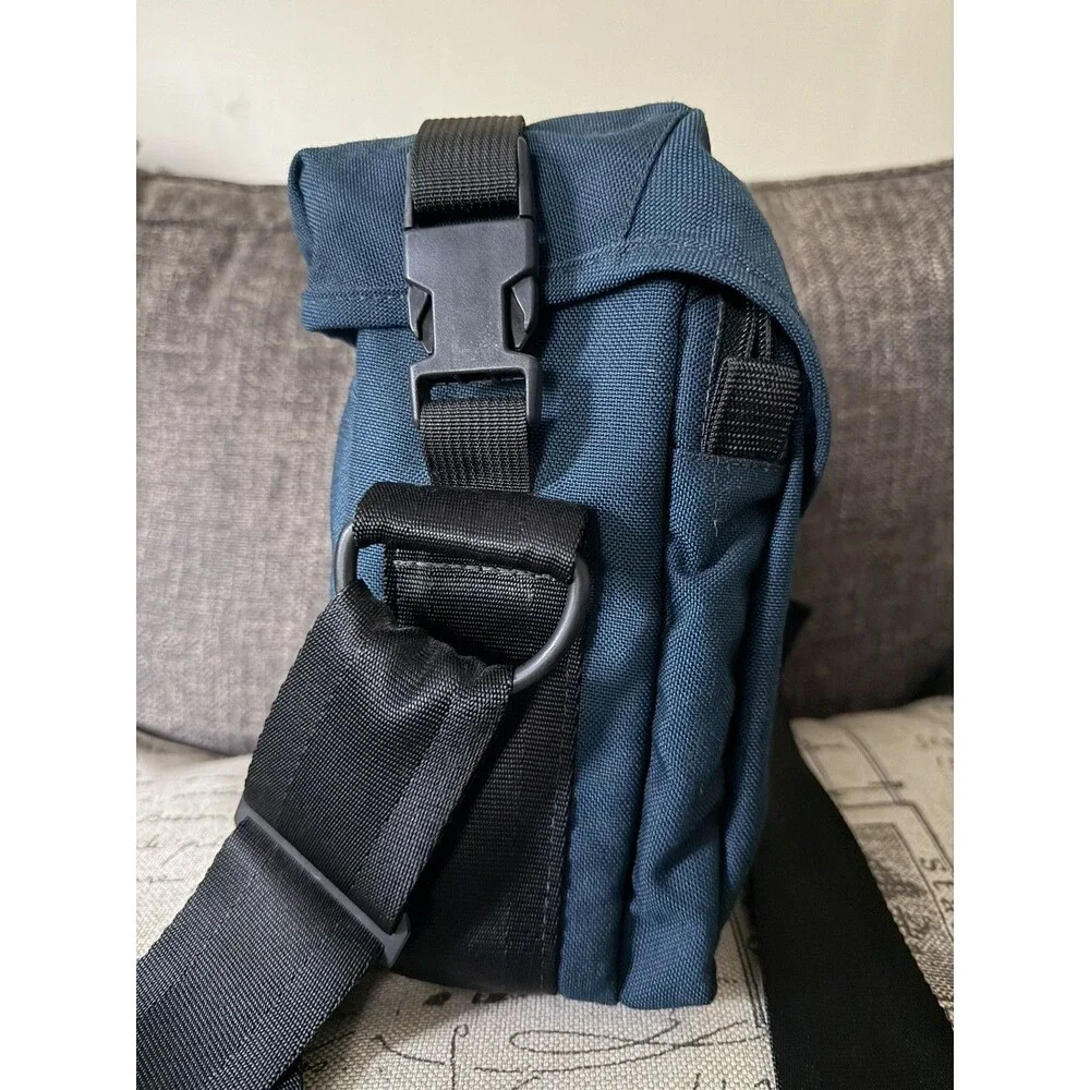 Vintage 80s LL Bean Camera Bag Fanny Pack Crossbody Blue Nylon Freeport ME